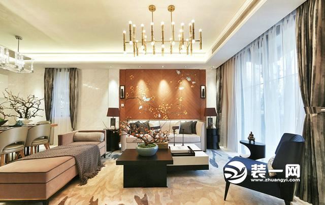 185平大户型中式风格客厅装修设计实景图 185平大户型中式风格客厅装修设计实景图