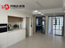 【拜斯达装饰】五矿万境水岸130平三居室硬装完工