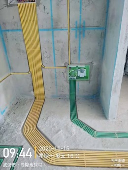 【山水人家装饰】尚隆地球村水电验收在建工地