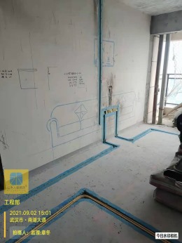 【山水人家装饰】南湖玫瑰湾120平水电施工中