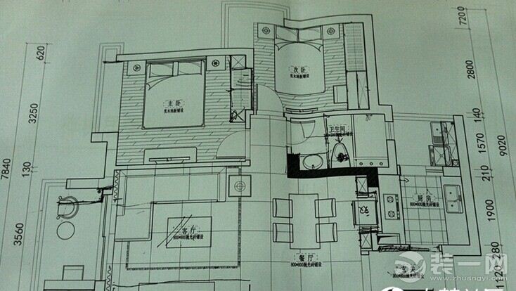 两室一厅户型图