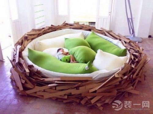 创意卧室床装饰设计效果图
