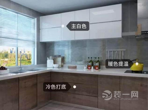 厨房整体色彩搭配